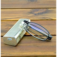 Clara Vida Foldable Portable Reading Glasses Natural Crystal Glass Lens +0.75 to +4