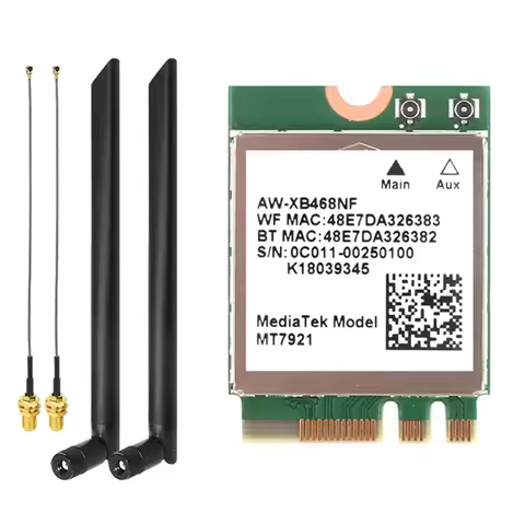 A12E-MT7921 WIFI6 2.4G 5G Gigabit Network Card Desktop Computer Laptop Built-In Wireless Network Car