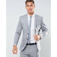 jas blazer pria premium silver  - Abu-abu, M(A0P0) Jas Tuxedo jas pria keren terbaru 2022 jas pria s