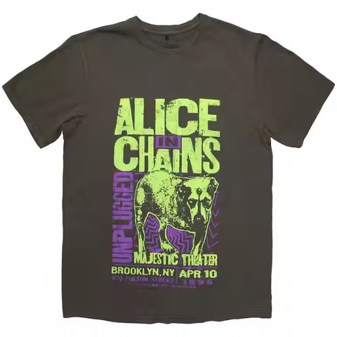Alice In Chains Unplugged Dog Grey Dye Wash T Shirt