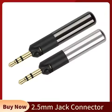 2.5 mm Plug Connectors 3 Pole Male 3/32" Jack Consumer Electronics For ATH-R70X M50X M40X Headphone 