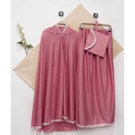 KATUN Cotton Lace Travel Mukena - Adult Mukena Adult Mukena Travel Mukena Traveling Mukena Cotton La