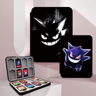 [Gengar] Switch Game Case for Switch Game Cards and Mirco SD Cards（16-Slot）,Hard PC Shell,Soft Silicone Lining,The Holder Suitable for Switch,Lite/OLED Games