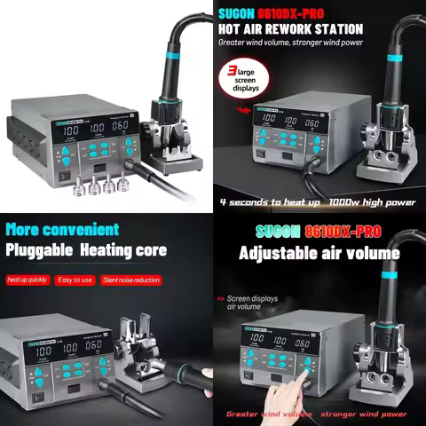 SUGON 8610DX-PRO Desoldering Station Constant Temperature Digital Display Soldering Station 1000w Hi