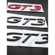 PORSCHE Car Logo 911 Carrera Modified GT3 Letter Logo PORSCHE Rear Trunk GT4 Black English Logo Car 