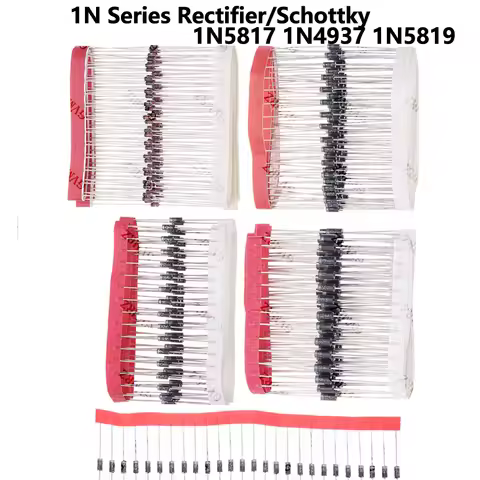 1N Series Rectifier/Schottky 1N4001 1N5399 Diode Assortment Encapsulated Diode 1N4007 45mil 1N5817 1