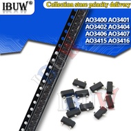 50PCS AO3400 AO3401 AO3402 AO3404 AO3406 AO3407 AO3415 AO3416 SOT23 In Stock