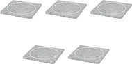 Set of 5, 5.9 inches (15 cm) Square Stone Grilled Plate (5.9 x 5.9 x 0.4 inches (15 x 15 x 1 cm) | S