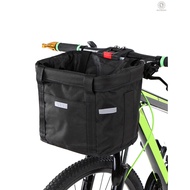 OUGO Bicycle Front Basket Removable Waterproof Bike Handlebar Basket Pet Carrier Frame Bag