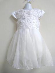 新竹金奇童裝120-150兒童短袖白洋裝女童公主裙紗裙花童禮服夏季白色洋裝畢業白色洋裝洋裝83385