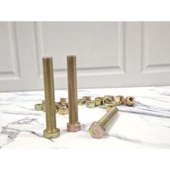 Yellow Bolt 103.570mm Yellow Hexagon Bolt Nut Hex Bolt Nut/