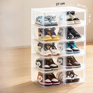 Citylong Transparent Plastic Foldable Shoe Storage Box Magnetic Absorption Large Size Shoe Rack Home