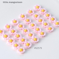 [little.mangosteen] 50Pcs 3D Mini Daisy Nail Art Ch Accessories Manicure Decoration Supplies Materials Flat Back Design Diy Nail Jewelry Boutique