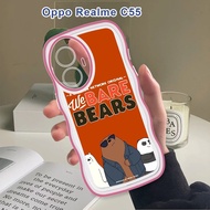 (Wave Case) For Realme C55 C53 C51 Narzo N55 N53 Casing Cartoon (Bears) Shockproof Phone Softcase Fu