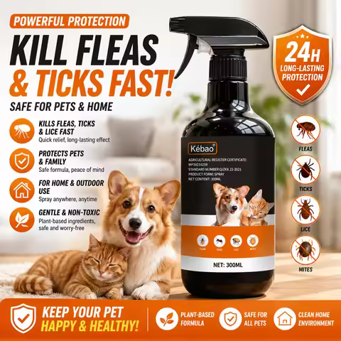 Flea Medicine for Dogs and Cats, Fleas Removed, Pet External Insect Repellent Spray, Insect Repellen