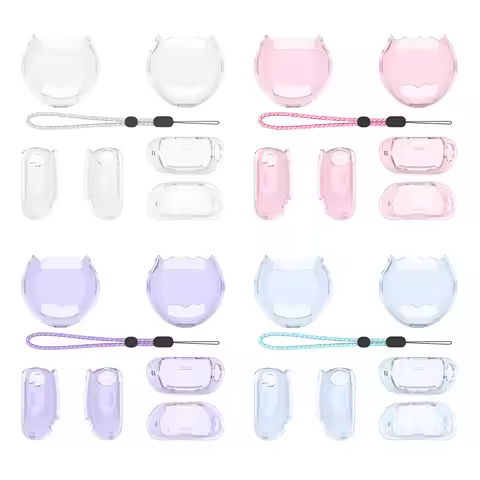 For Tamagotchi Paradise Silicone Protective Case With Anti-lost Strap PC Hard Shell for Tamagotchi P