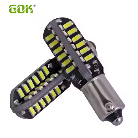 2Pcs Car Door Dome Parking License Plate Light Bulb BA9S Bax9s Bay9s T4W Led Canbus 48Smd No Error S