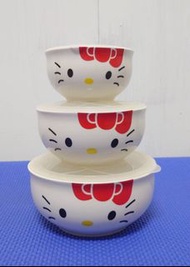 🎀Hello kitty 陶瓷碗  大中小 餐具 三件套組