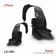 พลาสติกกรุล้อหน้า พลาสติกซุ้มล้อหน้า สีดำ สำหรับ Toyota Commuter Hiace GDH300 ปี 2019-2023