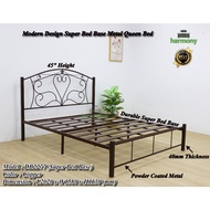 Harmony Modern Super Base Metal Queen Bed Frame / Powder Coated Queen Metal Bed Frame / Katil Queen 