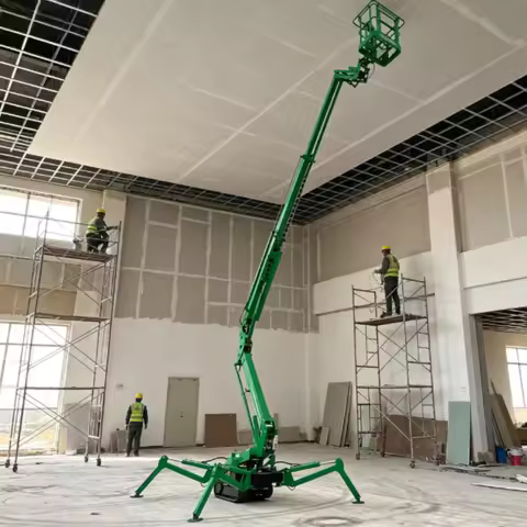 10m–16m Electric Self-propelled Articulated Boom Lift Cherry Picker Curved Arm Aerial Work Platform 