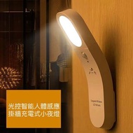 光控智能人體感應掛牆充電式小夜燈