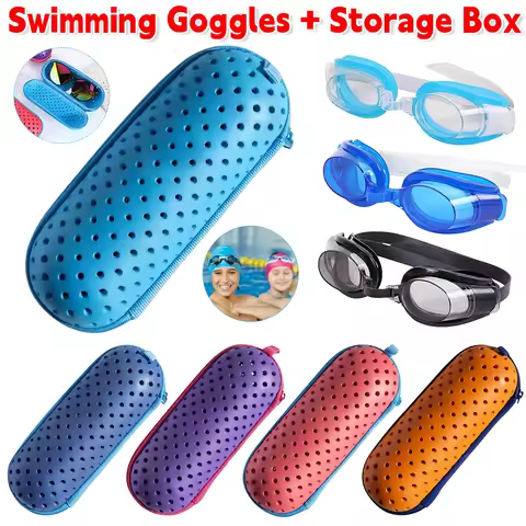 Swimming Goggles Storage Box EVA Swim Goggle Case Protection Box Cover Eyewear Protector Swimming Eq
