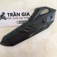 [FreeshipMAX] Ốp pô xe AB 125 150 airblade 2020-2021-2022 pát che bô air blade xi crom cacbon - phụ 