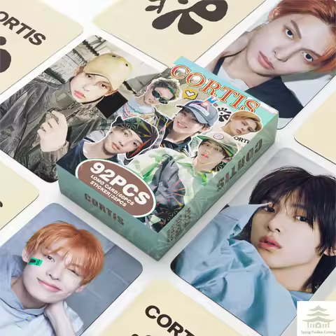 92pcs kpop CORTIS MARTIN KEONHO laser peripheral photo card, celebrity mini sticker, LOMO greeting c