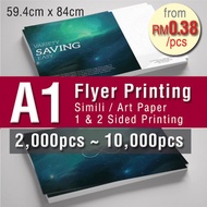 A1 Leaflet Flyer (59.4cm x 84cm) Online Printing, Brochure catalogue paper, Simili, Art Paper, Art C