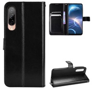 Leather Phone Case For HTC U20 U23 U24 Pro HTC Desire 20 21 22 Pro Desire 20+ Plus Kickstand Protect