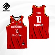 ♞GERMANY DEUTSCHLAND BASKETBALL FIBA WC 2023 SCHRODER NOWITZKI WAGNER DARK FULL SUBLIMATED JERSEY