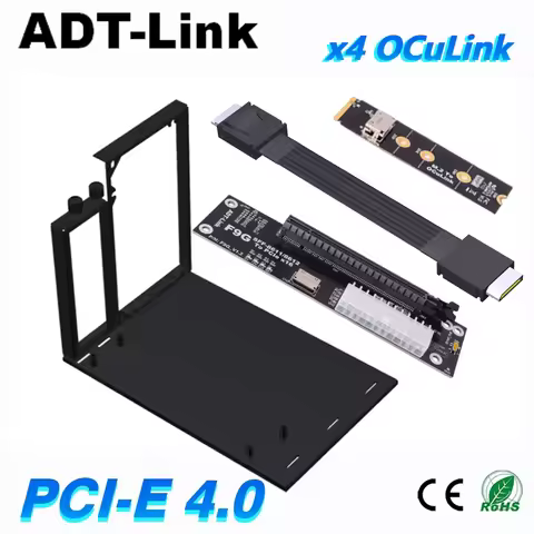F9G 64Gbs eGPU OCuLink GPU Dock PCIe4.0 x4 High Speed PC Notebook Laptop to External Video Graphics 