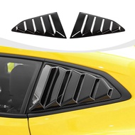 Rear Side Window Louvers Carbon Fiber Pattern Side Window Louvers for 2017-2023 Window Glass Blinds 