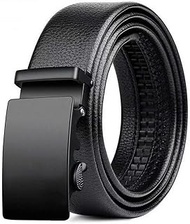 Men's Belt, Leather Ratchet Dress Belts for Men with Automatic Sliding Buckle, Trim to Fit (120cm/wa