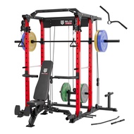 MAJOR LUTIE Power Cage, PLM03 1400 lbs Multi-Function Power Rack with Adjustable Cable Crossover Sys