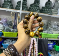 สร้อยแขนหิน ไทเกอร์อาย สีเหลือง Yellow Tiger Eye ขนาด 16-20 มิล