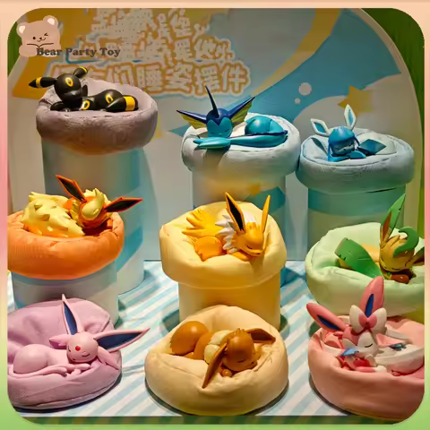 Original Eevee Sleeping Position Series Blind Box Mystery Box Vaporeon Anime Figurines Sylveon Espeo