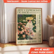 Tranh treo tường Classic Art Exhibit Wall Decor - 1990 Barcelona Spain Love Expressions Exhibition P