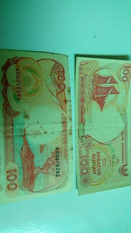 Uang Kertas Kuno/Lama 100 Rupiah tahun 1992