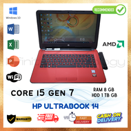 ULTRABOOK HP 14 CORE I5 GEN 7 RAM 4GB DDR3 HD 1 TB VGA AMD RADEON MURAH INFINITY TECHNOLOGY