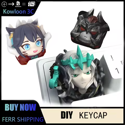 Lol Art Keycaps Aatrox Viego Jinx Yasuo Personalized Resin Mechanical Keyboard Gift Translucent Chri