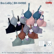 Lydyly Bra H 4980 Thin Foam No Wire 3 Hooks Equivalent to Cup B 3/4 Daily Bra 38-44