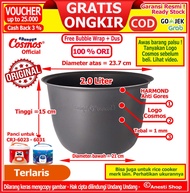 Panci Rice Cooker Magic Com Cosmos  Mejikom Megicom Magicom 0.6 0.8 1.2 1.8 2 L Liter Teflon Anti Le