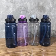 Large Size Sports Water Bottle for Teenagers and Adults 2000ml 2L Sport Clip-On Straw