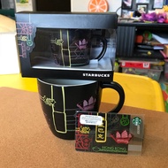Hong Kong Starbucks Black City Mug Set with Card