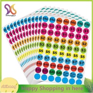 Removable Garage Sale Stickers, 1400 Pcs 3/4" Round Preprinted Price Labels,Sale Price Stickers for 