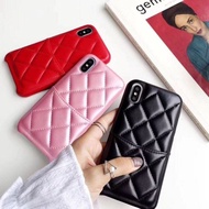 ~~ Classy Celebrity Chanel Style Diamond Pattern Card Type > Apple i6/i6p/i8/8p/iX/XS/XR/XSMAX Can H