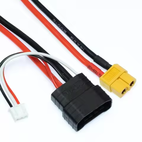 2S/3S/4S Lipo Battery Charge Adapter Cable XT60 Female to TRX Traxxas ID Male Charging Balance Lead 