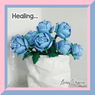 Rose Block Brick Flower Artificial Bouquet Sunflower Tulip Birthday Gift Decoration Mainanan Blok Ha